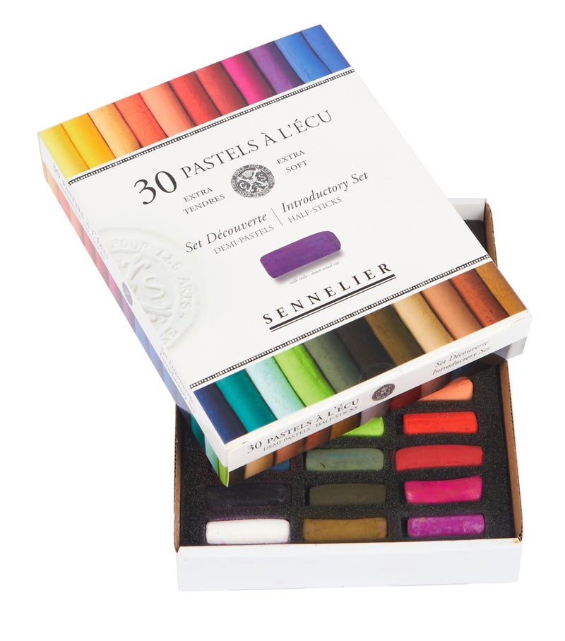 SENNELIER Extra-Soft French Half Pastel Professional Artist Box Set, 30-Colors - Image 2